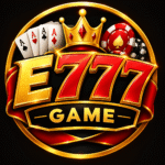 E777 Game logo with gold, red, and black casino-themed design.