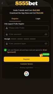 8555bet Game Register