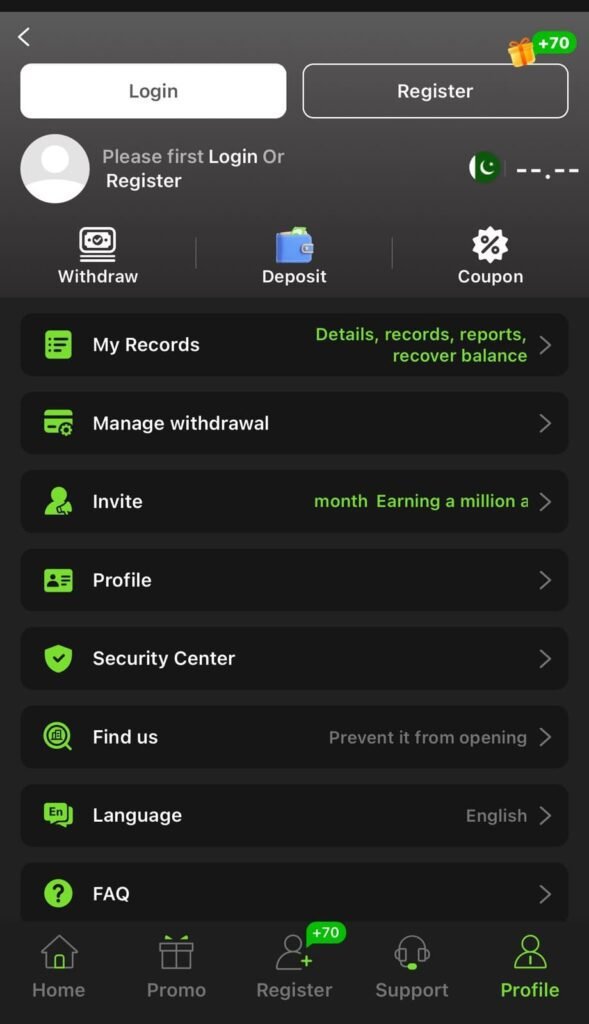 999Q Game Profile – Player Account Dashboard