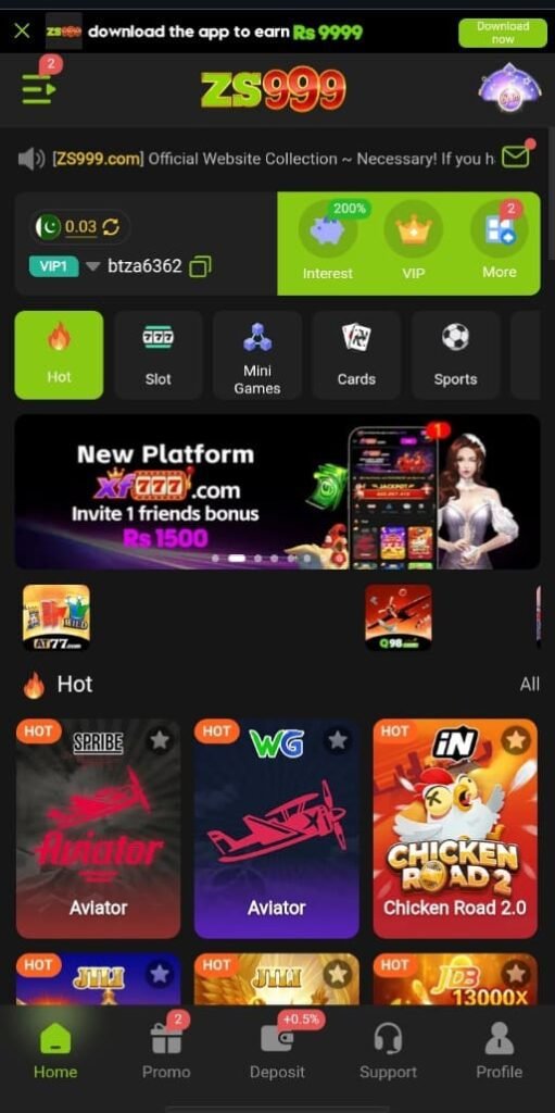 ZS999 Game Slots featuring colorful casino-style slot games, engaging graphics, and an easy-to-use gaming interface.